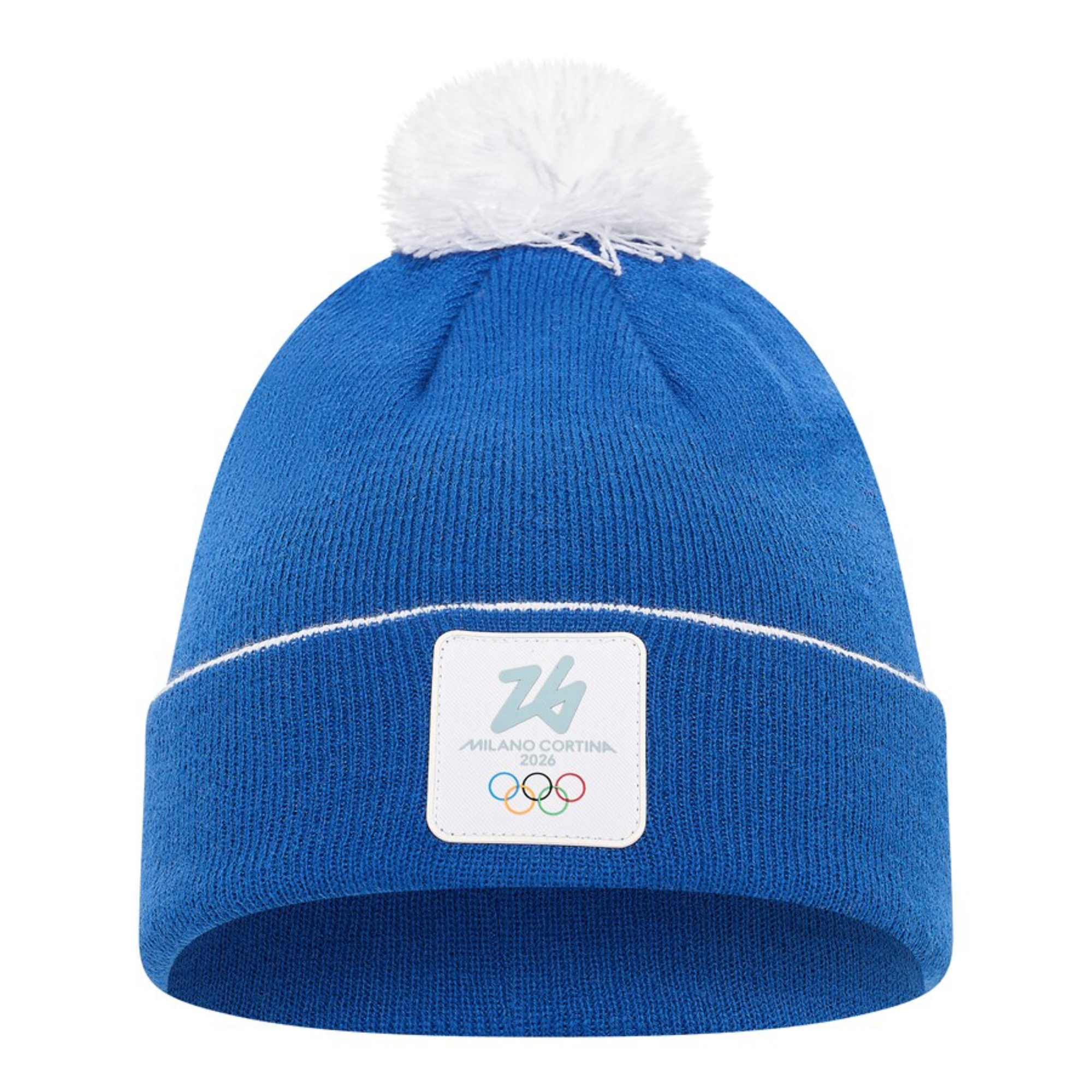 Featured image for “Berretto Pompon Blue Milano Cortina 2026”