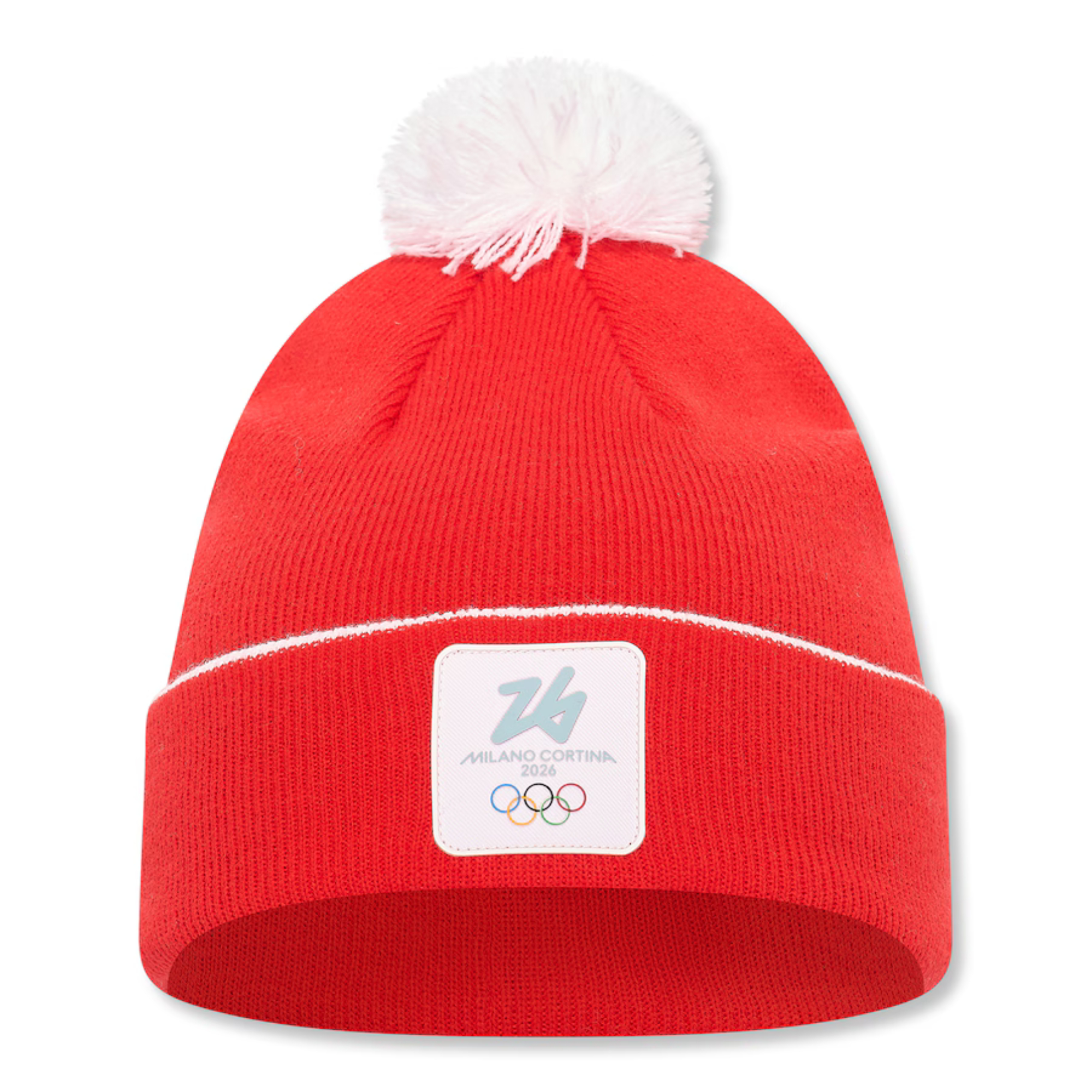 Featured image for “Berretto Pompon Red Milano Cortina 2026”