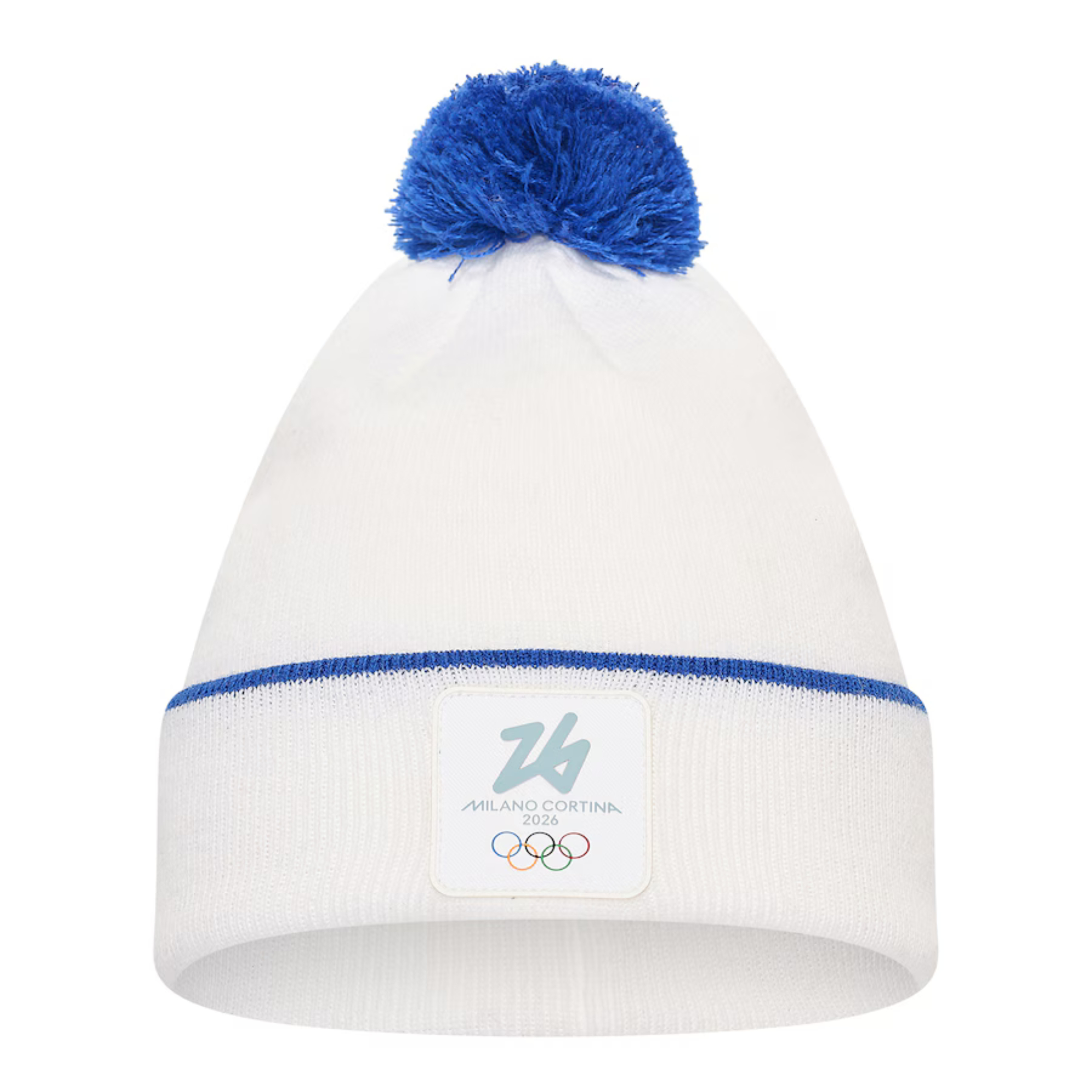 Featured image for “Berretto Pompon White Milano Cortina 2026”