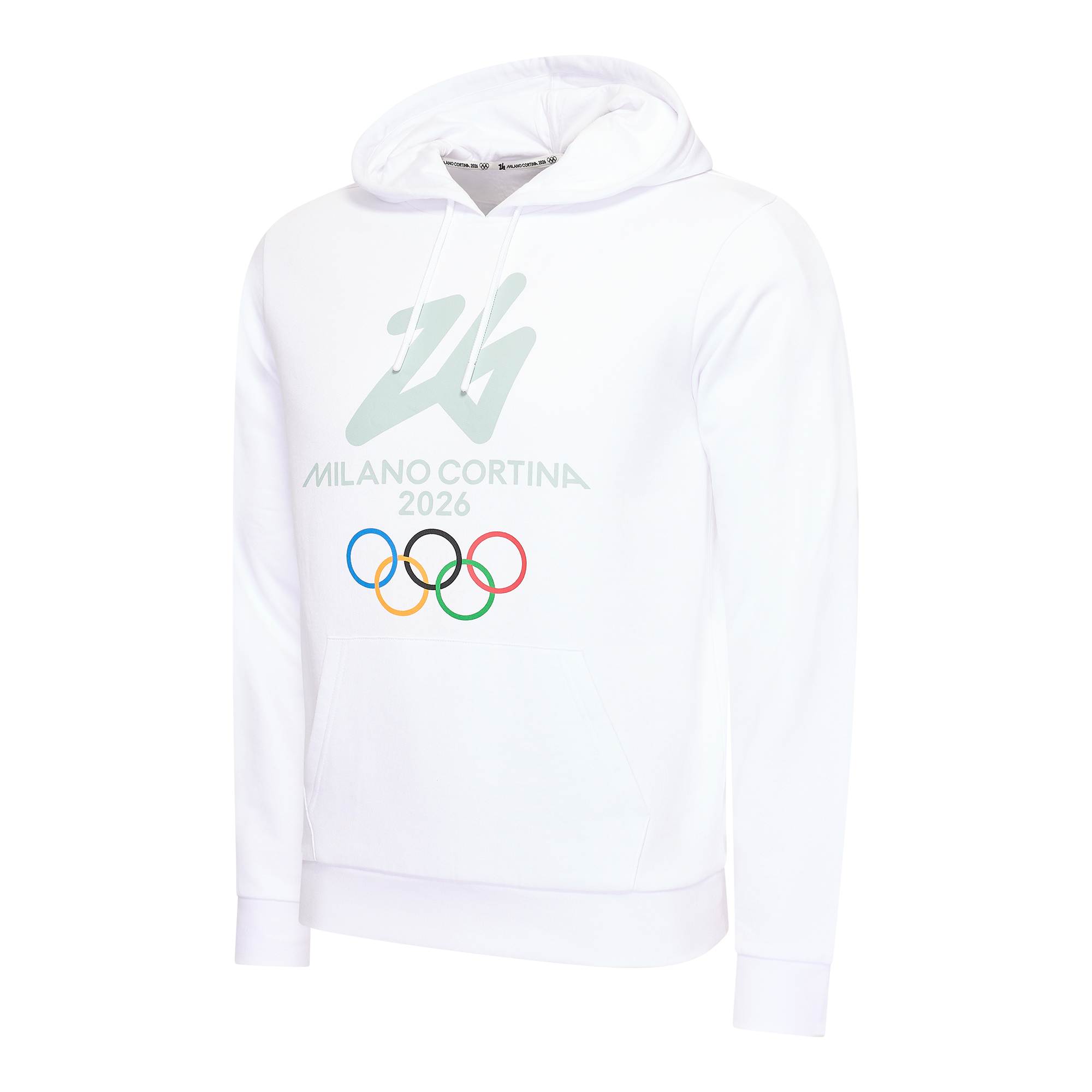 Featured image for “Felpa Big Logo White Milano Cortina 2026”