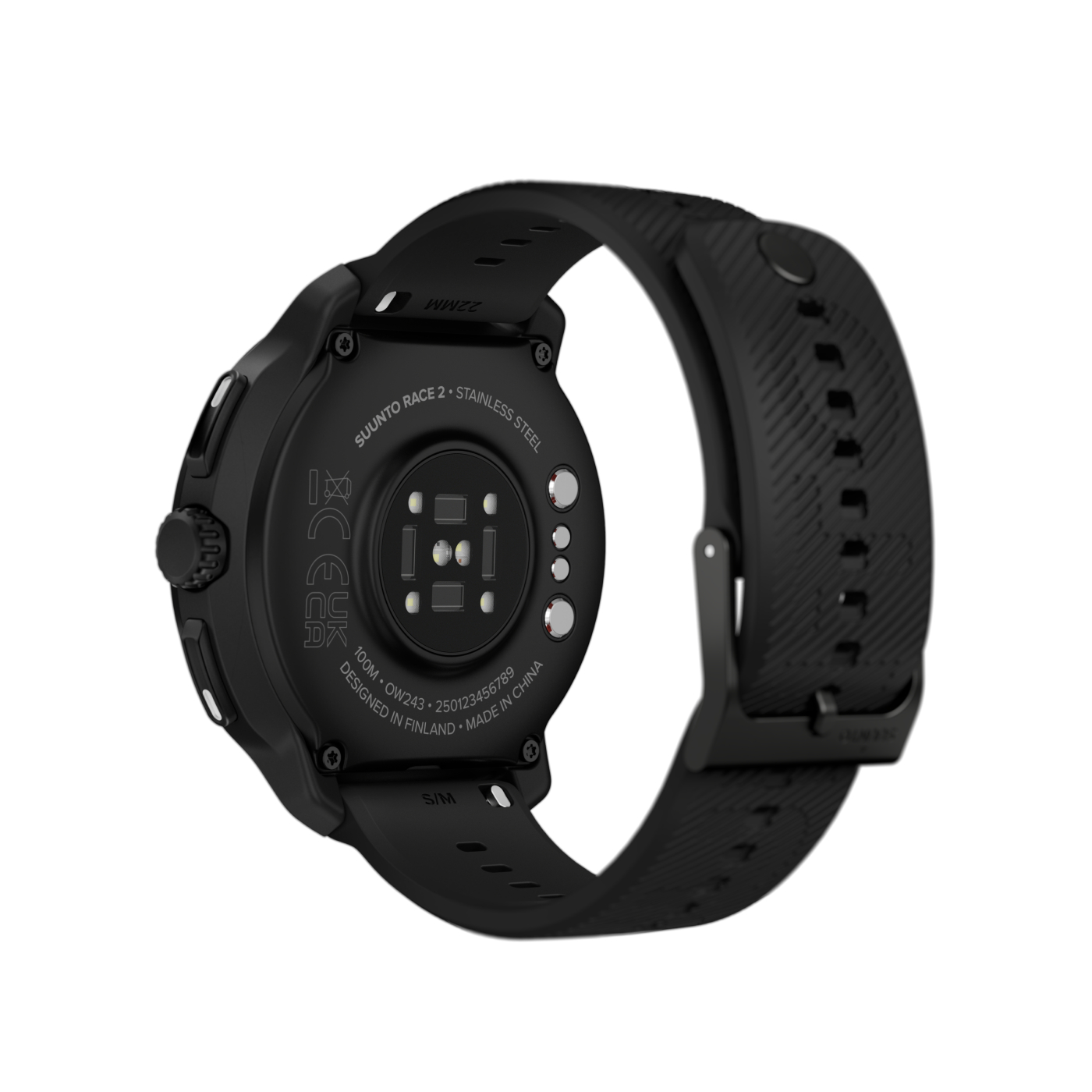 Suunto_Race 2-ALL BLACK-Back_Perspective rear