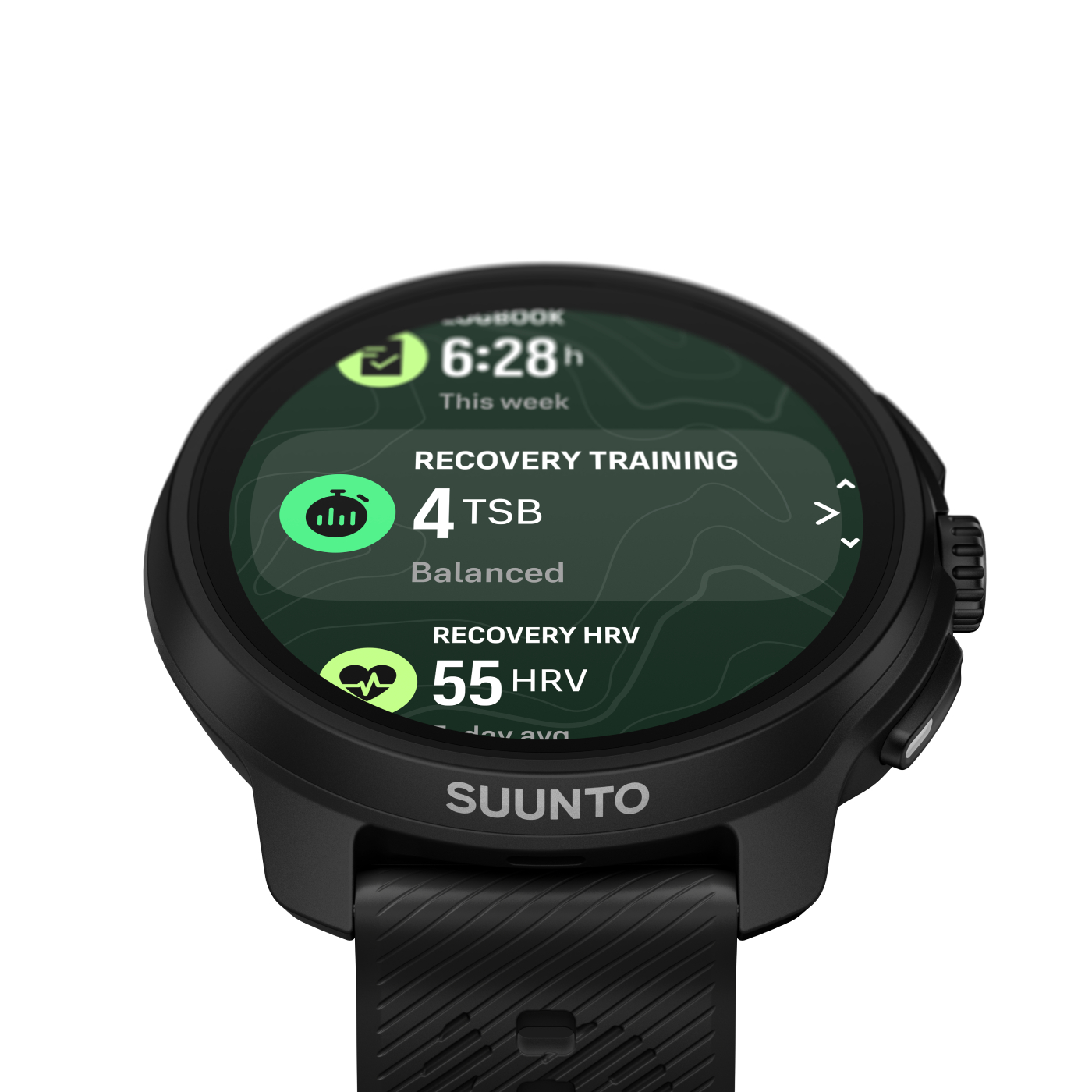 Suunto_Race 2-All Black-Front tilt-All Black-widget-list_EN