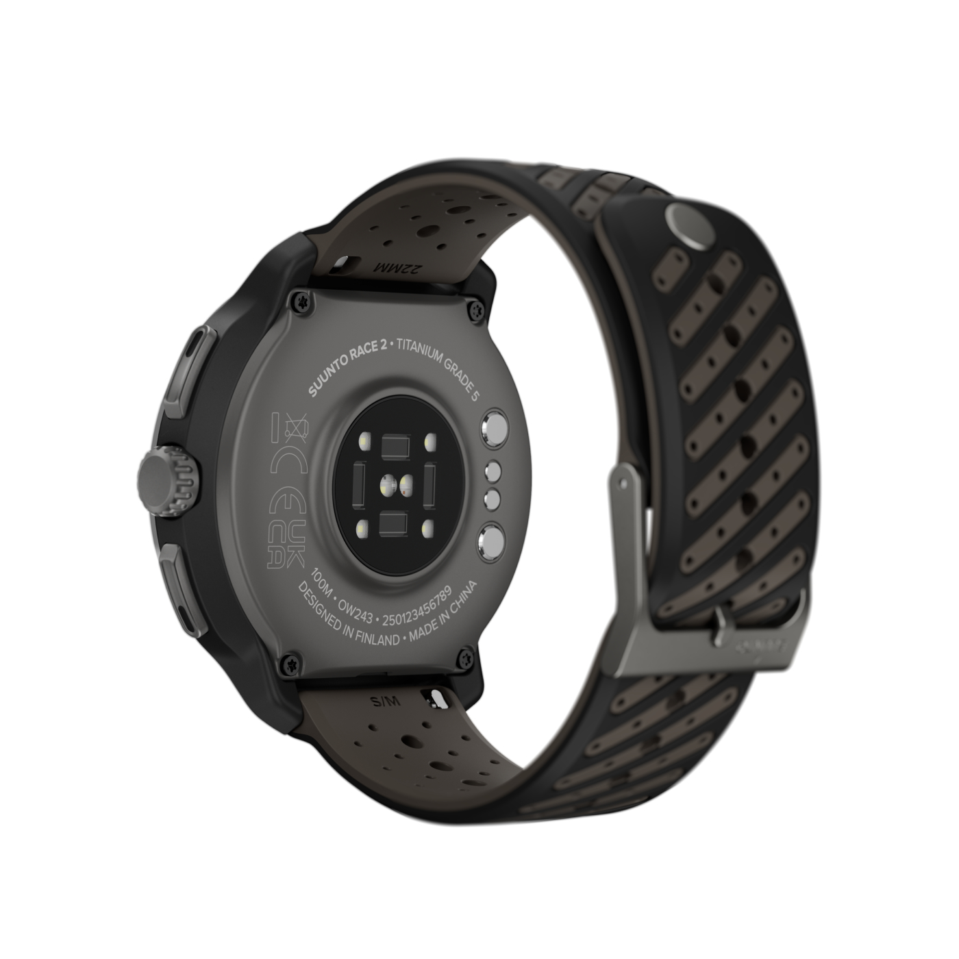Suunto_Race 2-Titanium Black-Back_Perspective rear